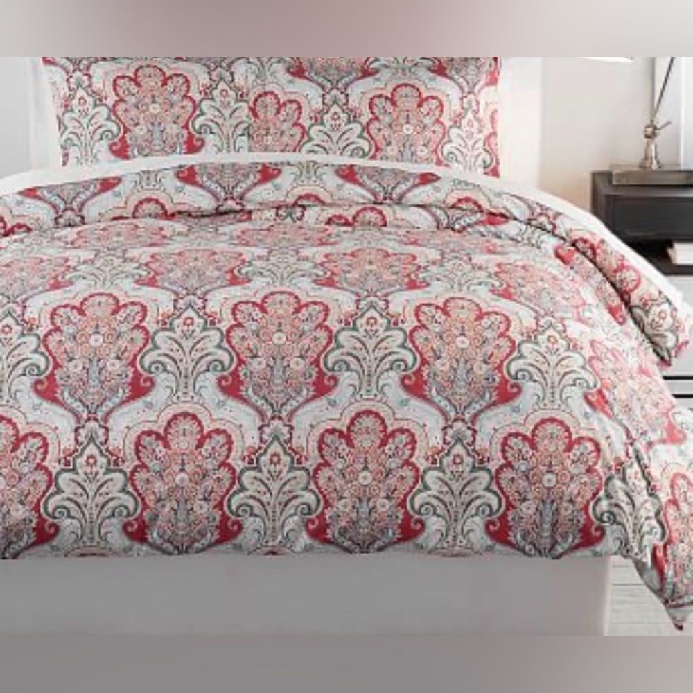 Pottery barn Jordana paisley percale duvet cover full/queen floral cotton